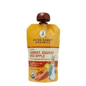   Organic Carrot, Squash & Apple Puree Baby Food Snack   4.4 Oz Pouch