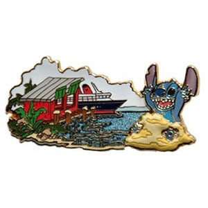  Stitch with Ship High Sea Adventure Le DCL Disney PIN 