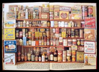   Opie scrapbooks include a spread of food packaging from the period