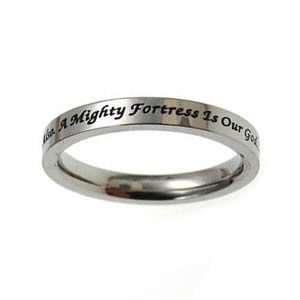  A Mighty Fortress is Our God Christian Hymn Ring Jewelry