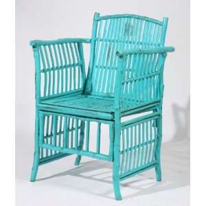  Turquoise Side Chair (Antique Turquoise) (39H x 24W x 26 