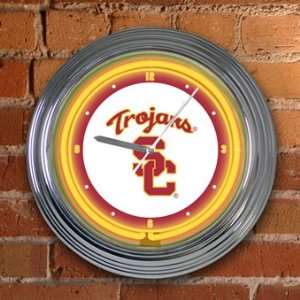  USC Trojans Neon Wall Clock