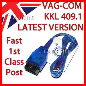 VAG COM KKL USB DIAGNOSTIC CABLE 409.1 OBD2 LEAD SCAN  