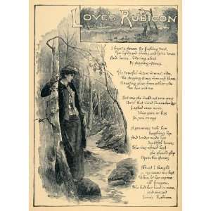  1894 Print Loves Rubicon Poem Alice Havers Romance 