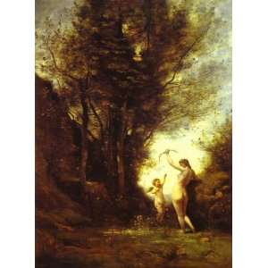 FRAMED oil paintings   Jean Baptiste Corot   24 x 32 inches   A Nymph 