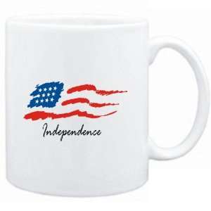  Mug White  Independence   US Flag  Usa Cities Sports 