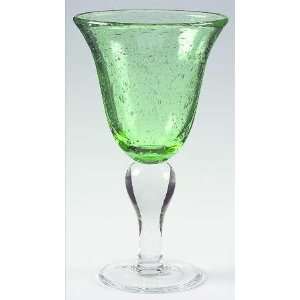  Artland Crystal Iris Light Green Water Goblet, Crystal 