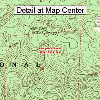  USGS Topographic Quadrangle Map   Mariposa Grove 
