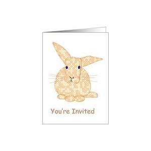  Appliqued Baby Bunny Baby Shower Invitation Gender Neutral 