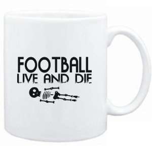  Mug White  Football  LIVE AND DIE  Sports Sports 