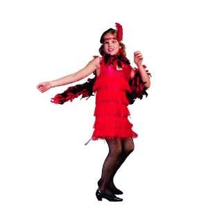  Childs Red Flapper Dress Costume Size Medium (8 10) Toys 