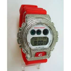  Shock GW9600 LOOK Diamond Looking Case RED Plasitc Band 