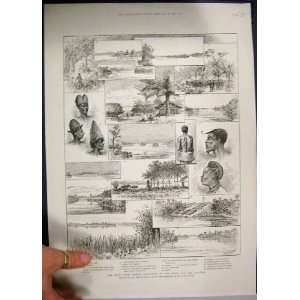  1888 Emin Pasha Congo Aruwimi Camp Bolobo Natives Print 