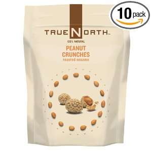 True North Toasted Sesame Peanut Crunches, 7 Ounce Bags (Pack of 10 