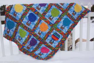 Hot Air Balloon Quilt Mini Kit Pattern/ Focal Fabric  
