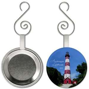 ASSATEAGUE Scenic Lighthouse 2.25 inch Button Style Hanging Ornament