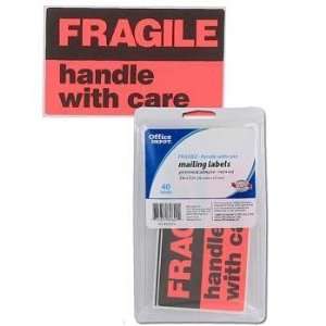  40 Pack 3 x 5 Fragile Labels Case Pack 96 Everything 
