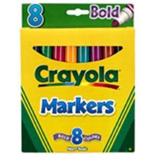  Crayola  Non Washable Markers, Broad Point, Bold Colors 