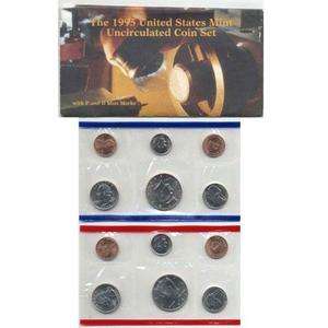 1995 P&D Mint Set, Brilliant Uncirculated US Coins  