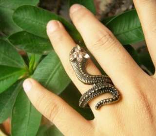 Vintage Gold Snake Animal Style Rings Women Girl Jewellery Free Ship 