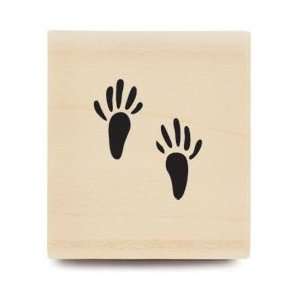   Mouse Mounted Rubber Stamp 1X1   Mouse Feet Mouse Feet