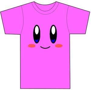   Name Nintendo Kirby Face Men Anime T shirt (Pink