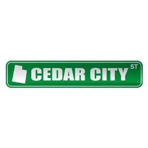     CEDAR CITY ST  STREET SIGN USA CITY UTAH