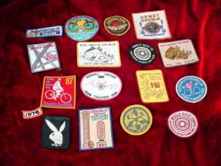 17 Lot BICYCLE PATCHES Bike RACES Clubs MARATHONS SoCal  