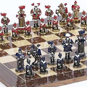   Chessmen From Italy & Columbus Ave. Board From Spain Toys & Games