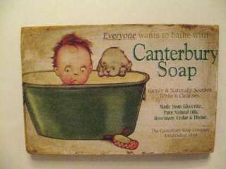 Vintage Style Wooden Magnet Canterbury Soap Ad Boy Tub  