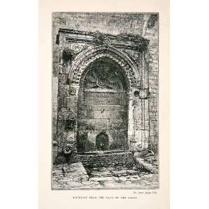  Jerusalem Temple Mount   Original Wood Engraving (Photoxylograph