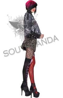 SL343 Faux Fur Punk Rock Gothic Leopard Soft Mini Skirt  