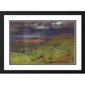  Inness, George 24x18 Framed and Double Matted Sunset at 