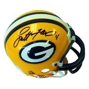 Signed Brett Favre Mini Helmet   Bret Green Bay Packers   Autographed 
