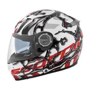  Scorpion EXO 500 Oil Helmet   3X Large/White/Red 