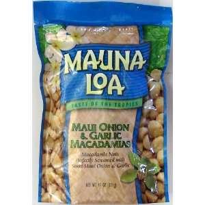 Mauna Loa Maui Onion and Garlic Hawaiian Macadamia Nuts 11 oz 