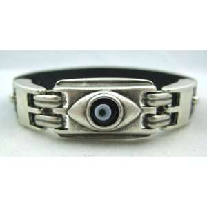  Evil Eye Protection Leather Bracelet 