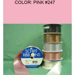  50yds SINGLE FACE SATIN RIBBON Pink #247 3/8~USA 