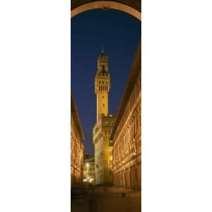   Vecchio, Uffizi Museum, Florence, Italy by Panoramic Images , 12x36