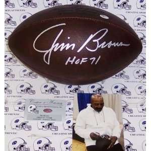   Browns Jim Brown Hand Signed Official NFL Football