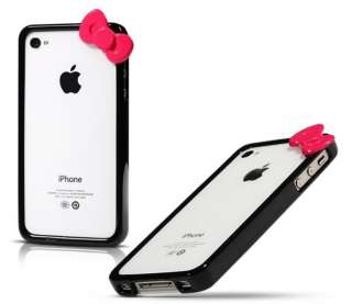   Bowknot Frame bumper Case Cover For Apple iPhone 4 4S 4G 1pcs  