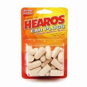  Hearos Ear Plugs, Ultimate Softness Series 20 pr (Quantity 
