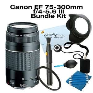  Canon EF 75 300mm f/4 5.6 III Telephoto Zoom Lens With 
