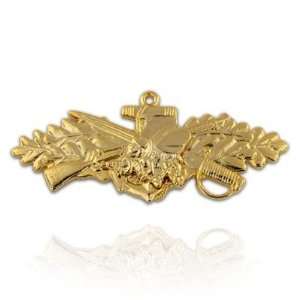  U.S. Navy Seabee Combat WFR Gold Pin Jewelry