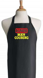Danger Men Cooking Funny Black Aprons For Dads That Cook  