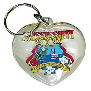  Mississippi Keychain Lucite Heart Case Pack 96 Everything 