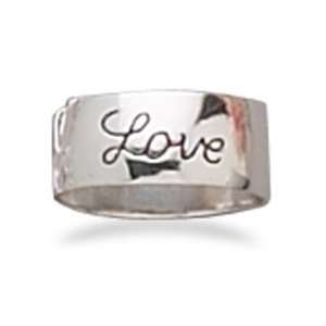  CleverSilvers Love Band Sterling Silver Ring Size 8 