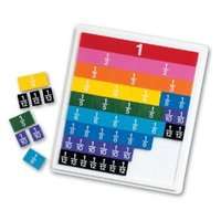 Learning Resources Educational Rainbow Fraction Tiles with Tray   NEW 