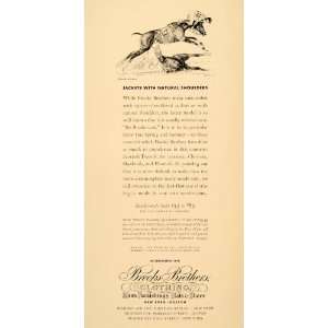   Ad Brooks Brothers Suits Equestrian Horse Racing   Original Print Ad