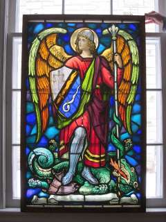 Stained Glass Church Window St. Michael Archangel +  